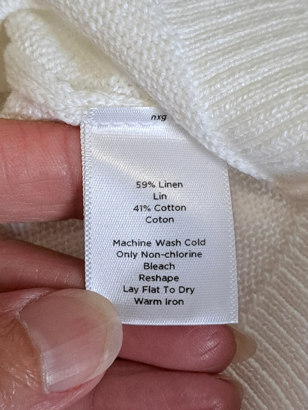 Talbots Petites Sleeveless Knit Sweater White Size Medium Linen Cotton Classic - Picture 8 of 13